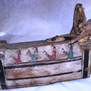 Ancient Egyptian model coffin from Faiyum or Abydos dated 664 – 332 BC