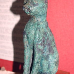 Ancient Egyptian cat figurine from Saqqara dated 664 – 332 BC