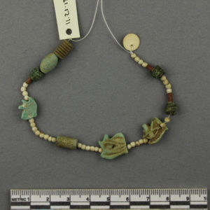 Ancient Egyptian string of beads from Napata dated 750 – 500 BC