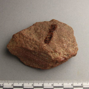 Ancient Egyptian decorated red quartzite fragment from Amarna dated 1550 – 1295 BC