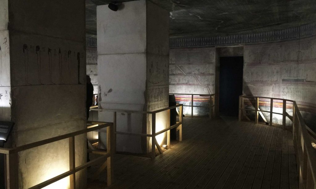 View of the recreation of the tomb of Thutmose III