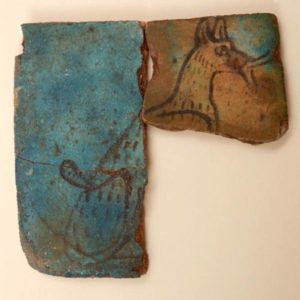 Ancient Egyptian cat plaque fragment from Sinai dated 1550 – 1069 BC