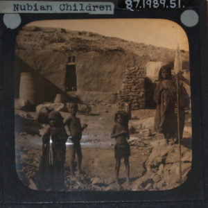 Supporting material glass lantern slide from Nubia Sudan dated AD 1900s