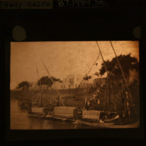 Supporting material glass lantern slide from Nubia Sudan dated AD 1900s