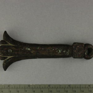 Ancient Egyptian metal handle from Naukratis dated 30 BC – AD 395