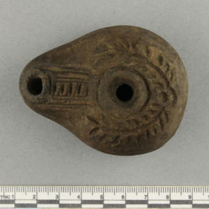 Ancient Egyptian oil lamp from Naukratis dated 30 BC – AD 395