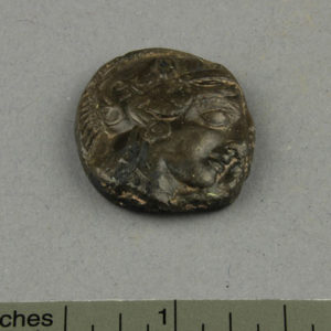 Ancient Egyptian coin from Naukratis dated 500 – 400 BC