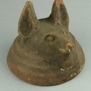 Ancient Egyptian canopic jar lid from Abydos
 D35 dated 727 – 715 BC