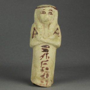 Ancient Egyptian shabti from Abydos dated 1069 – 664 BC