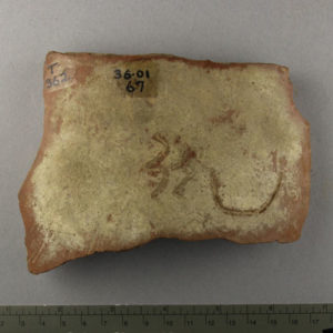 Ancient Egyptian body sherd from Abydos dated 3000 – 2890 BC