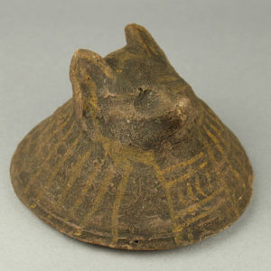 Ancient Egyptian canopic jar lid from Abydos