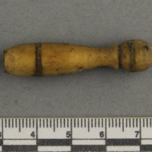Ancient Egyptian bone bead from Oxyrhynchus dated 332 – 30 BC
