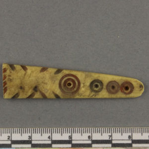 Ancient Egyptian decorated piece of bone from Oxyrhynchus dated 332 – 30 BC