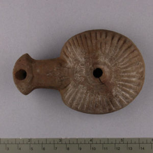 Ancient Egyptian oil lamp from Hierakleopolis dated 30 BC – AD 395