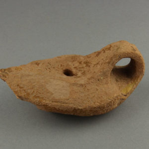 Ancient Egyptian oil lamp from Hierakleopolis dated 30 BC – AD 395