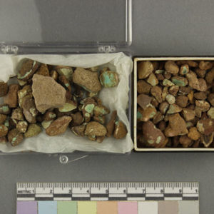 Ancient Egyptian turquoise fragments from Sarabit el Khadim dated 1550 – 1069 BC