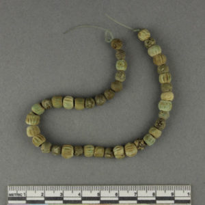 Ancient Egyptian string of beads from Mazguneh dated 1550 – 1295 BC