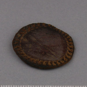 Ancient Egyptian leather disc from Antinoe Antinoopolis dated AD 400 – 600
