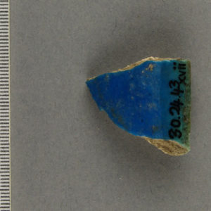 Ancient Egyptian faience fragment from Amarna dated 1550 – 1295 BC