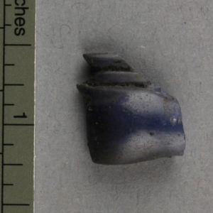 Ancient Egyptian glass inlay fragment from Amarna dated 1550 – 1295 BC