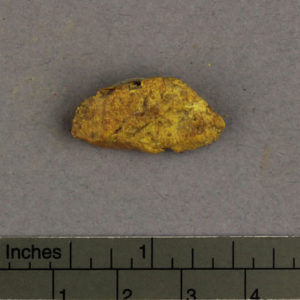 Ancient Egyptian yellow pigment fragment from Amarna dated 1550 – 1295 BC