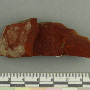 Ancient Egyptian red pigment fragment from Amarna dated 1550 – 1295 BC