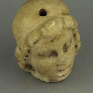 Ancient Egyptian alabaster head dated 332 – 30 BC