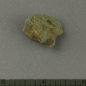 Ancient Egyptian turquoise pigment fragment from Amarna dated 1550 – 1295 BC