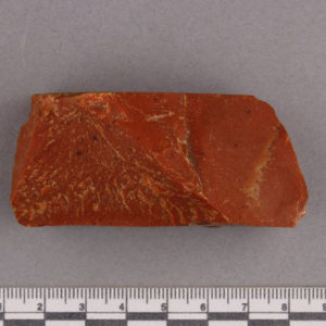 Ancient Egyptian red pigment fragment from Amarna dated 1550 – 1295 BC