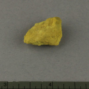 Ancient Egyptian yellow pigment fragment from Amarna dated 1550 – 1295 BC