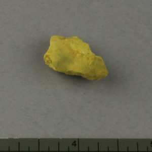 Ancient Egyptian yellow pigment fragment from Amarna dated 1550 – 1295 BC