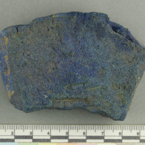 Ancient Egyptian dark blue pigment fragment from Amarna dated 1550 – 1295 BC