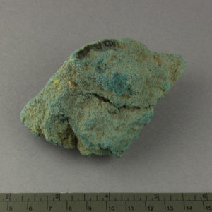 Ancient Egyptian turquoise pigment fragment from Amarna dated 1550 – 1295 BC