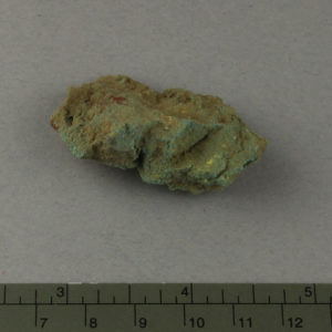 Ancient Egyptian turquoise pigment fragment from Amarna dated 1550 – 1295 BC