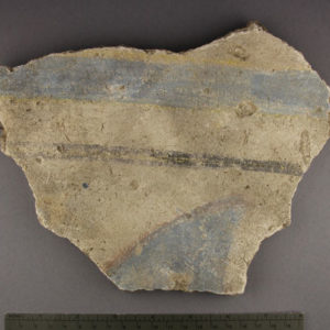 Ancient Egyptian painted plaster fragment from Saqqara dated 1550 – 1069 BC