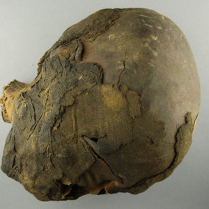 Ancient Egyptian mummified human head