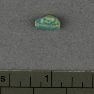 Ancient Egyptian faience fragment from Amarna dated 1550 – 1069 BC