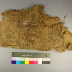 Ancient Egyptian textile fragment from Qasr Ibrim dated AD 550 – 1400