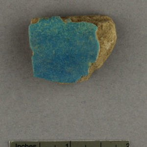 Ancient Egyptian faience fragment from Qaw el Kibir Amarna