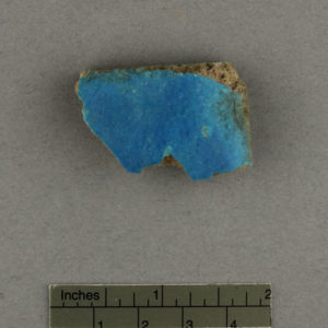 Ancient Egyptian faience fragment from Qaw el Kibir Amarna