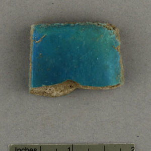 Ancient Egyptian faience fragment from Qaw el Kibir Amarna