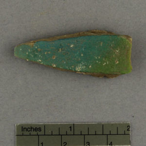 Ancient Egyptian faience fragment from Qaw el Kibir Amarna