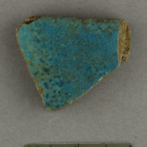 Ancient Egyptian faience fragment from Qaw el Kibir Amarna