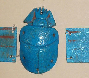 Ancient Egyptian winged scarab amulet from Abydos dated 664 – 30 BC