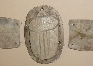 Ancient Egyptian winged scarab amulet from Abydos dated 664 – 30 BC